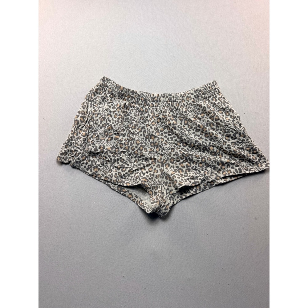 Blondie Pajama Shorts Women Extra Large Gray Leopard Print Excellent Band Logo